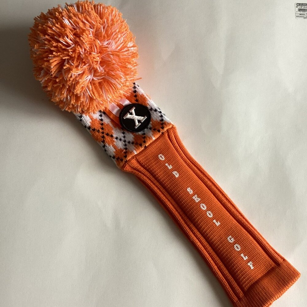 Driver & Woods Head Covers Golf Club Cover Orange / White Golfing Accessories